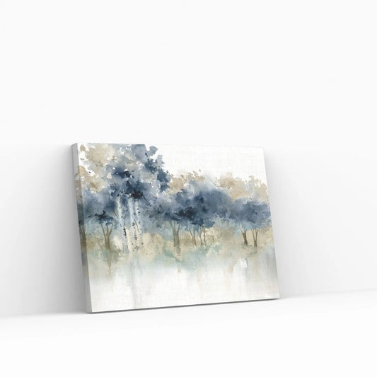 Water's Edge Abstract Canvas Wall Art - Y Canvas