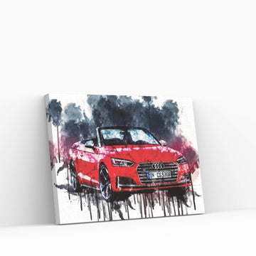 2017 Audi S5 Cabriolet Vehicle XIX Canvas Wall Art - Y Canvas