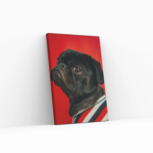 Pop Art Pug Dog Canvas Print Wall Art Fanny Retro Vintage Art Print Canvas Wall Decor Home Pop Art Print - Y Canvas