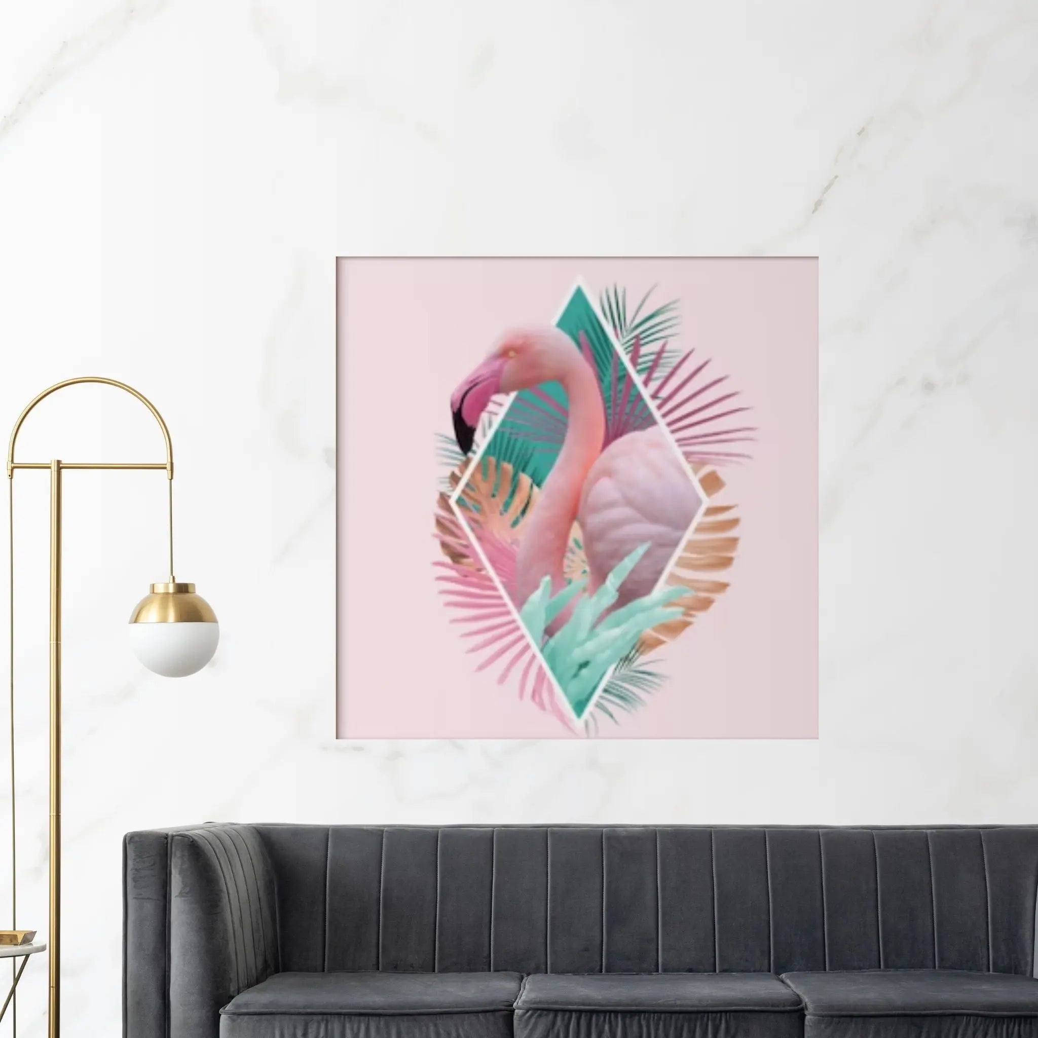 Flamingo Canvas Wall Art Decoration, Flamingo Canvas, Flamingo Wall Art, Animal Canvas Art, Flamingo Poster - Y Canvas