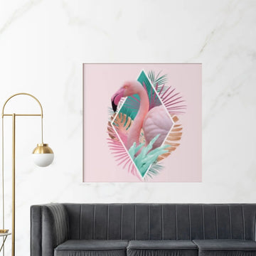 Flamingo Canvas Wall Art Decoration, Flamingo Canvas, Flamingo Wall Art, Animal Canvas Art, Flamingo Poster - Y Canvas