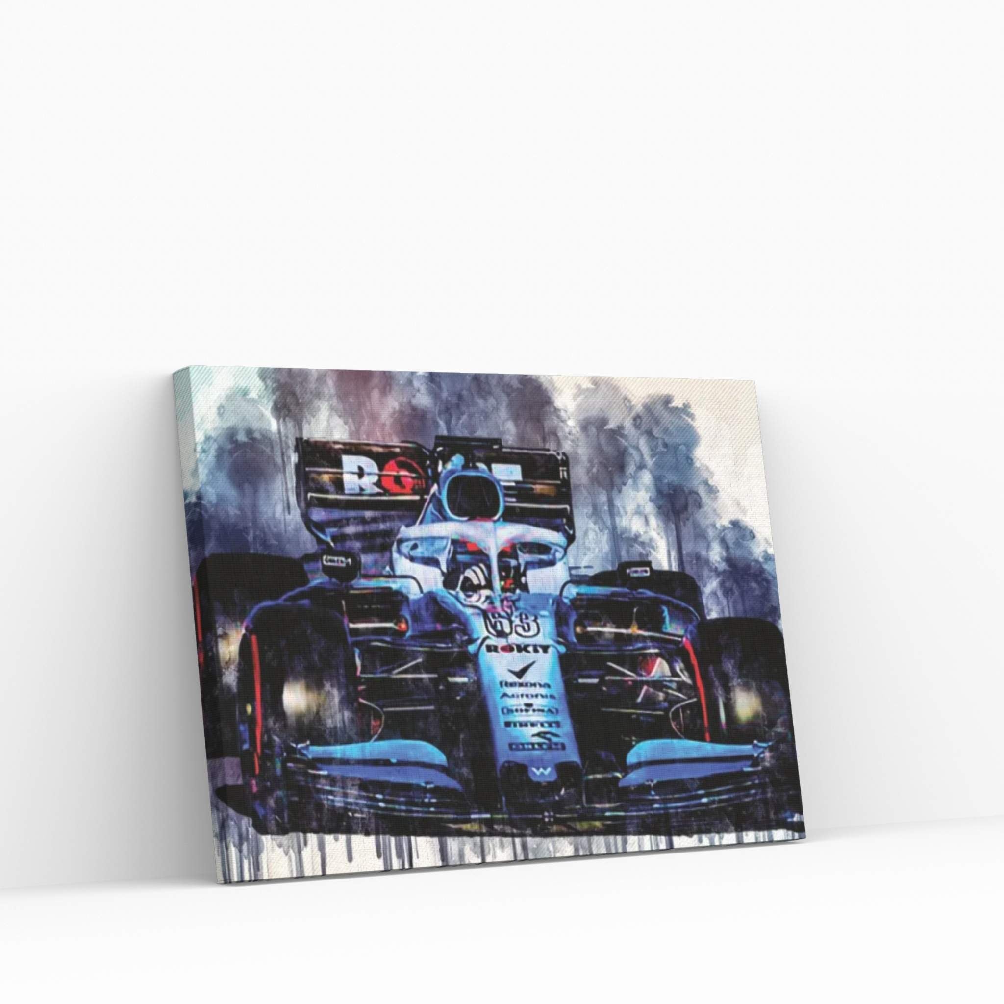 George Russell Close-Up Williams Fw42 Raceway 2019 F1 Cars Formula 1 Canvas Wall Art - Y Canvas