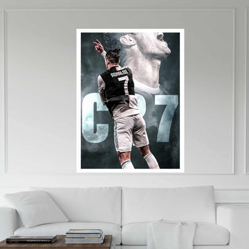 Cristiano Ronaldo Juvestus Canvas Art - High-Quality Wall Decor for Soccer Canvas Wall Art