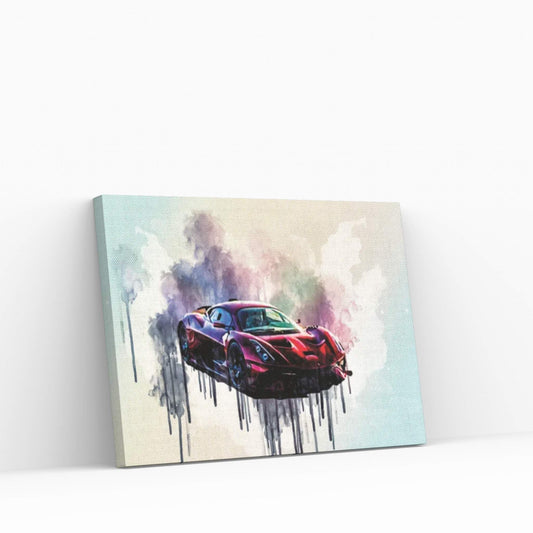 Brabham Bt62 2021 Hypercar Front View New Red Bt62 New Hypercars Supercars Canvas Wall Art - Y Canvas