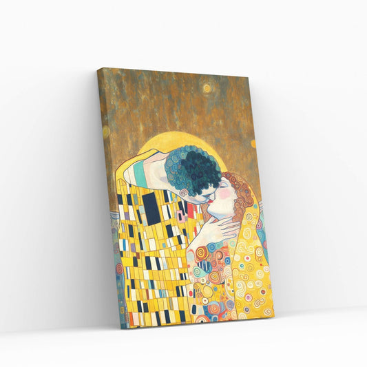 Gustav Klimt The Kiss Reproduction Canvas Wall Art - Affordable and High-Quality - Y Canvas