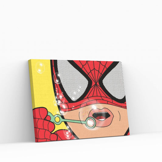 Spidey Bubbles Canvas Wall Art - Y Canvas