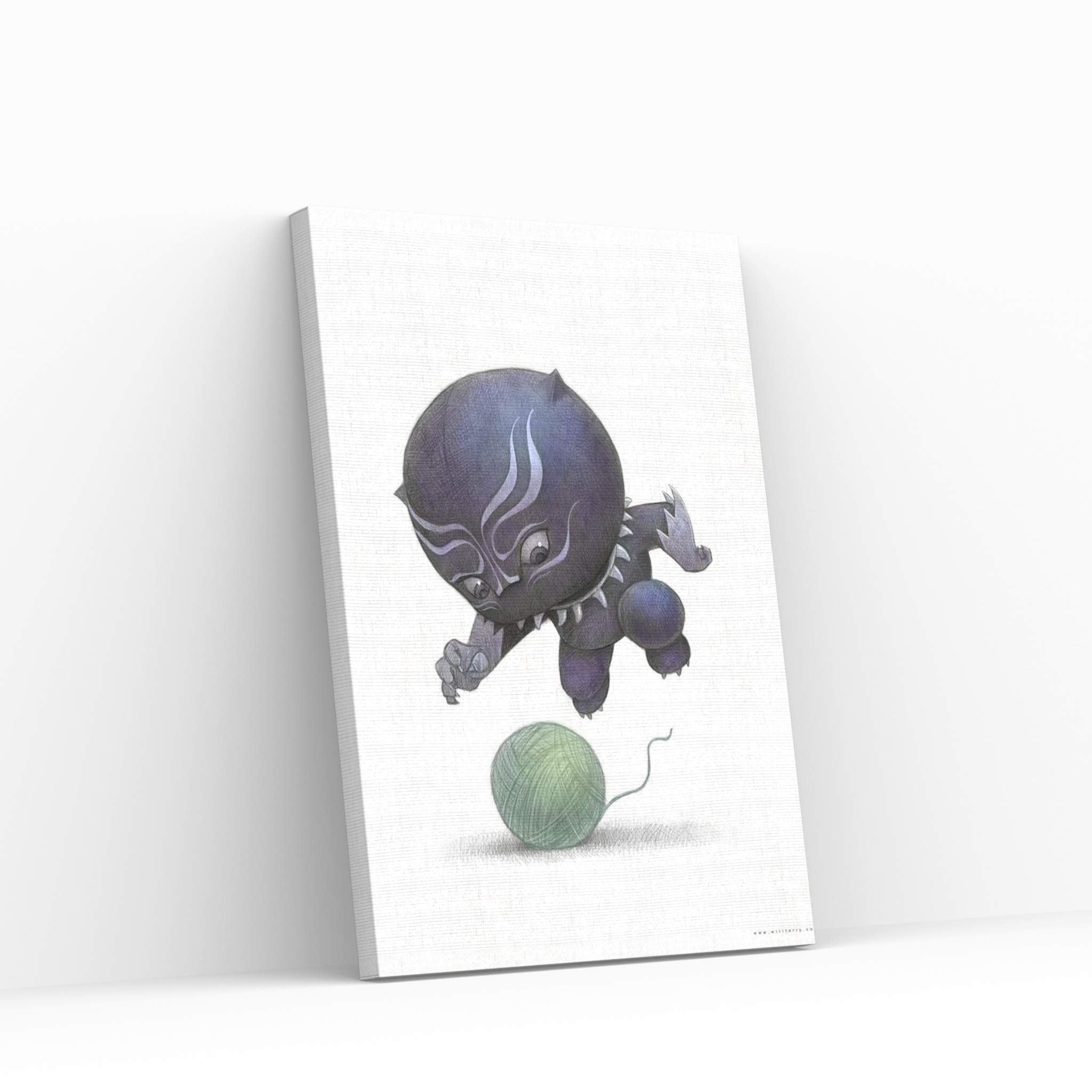 Baby Black Panther Canvas Wall Art - Y Canvas