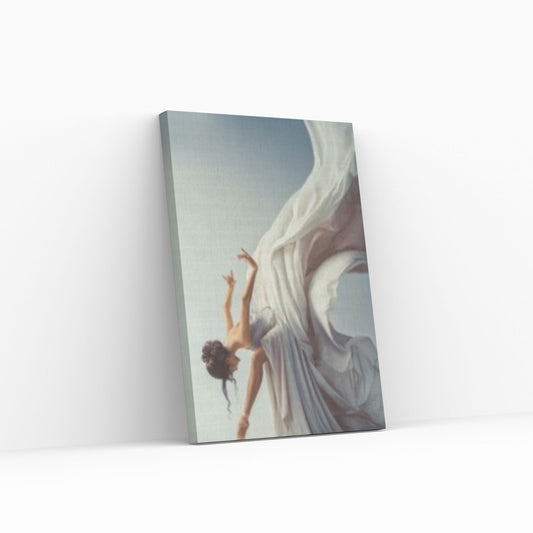 White Ballerina Art Canvas Wall Art Print, Wall Art on Canvas, Girl art canvas - Y Canvas