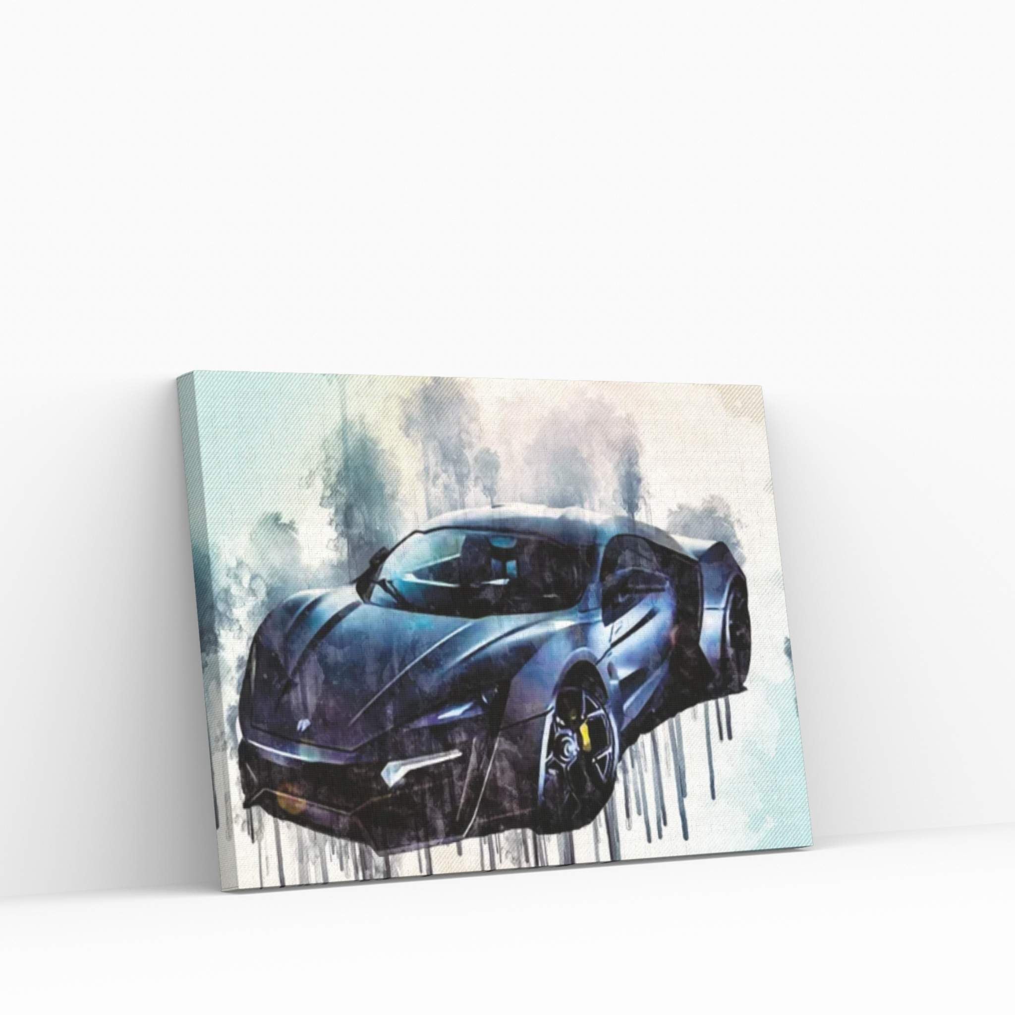 Lykan Hypersport 2017 Hypercar Gray Sports Supercar Canvas Wall Art - Y Canvas