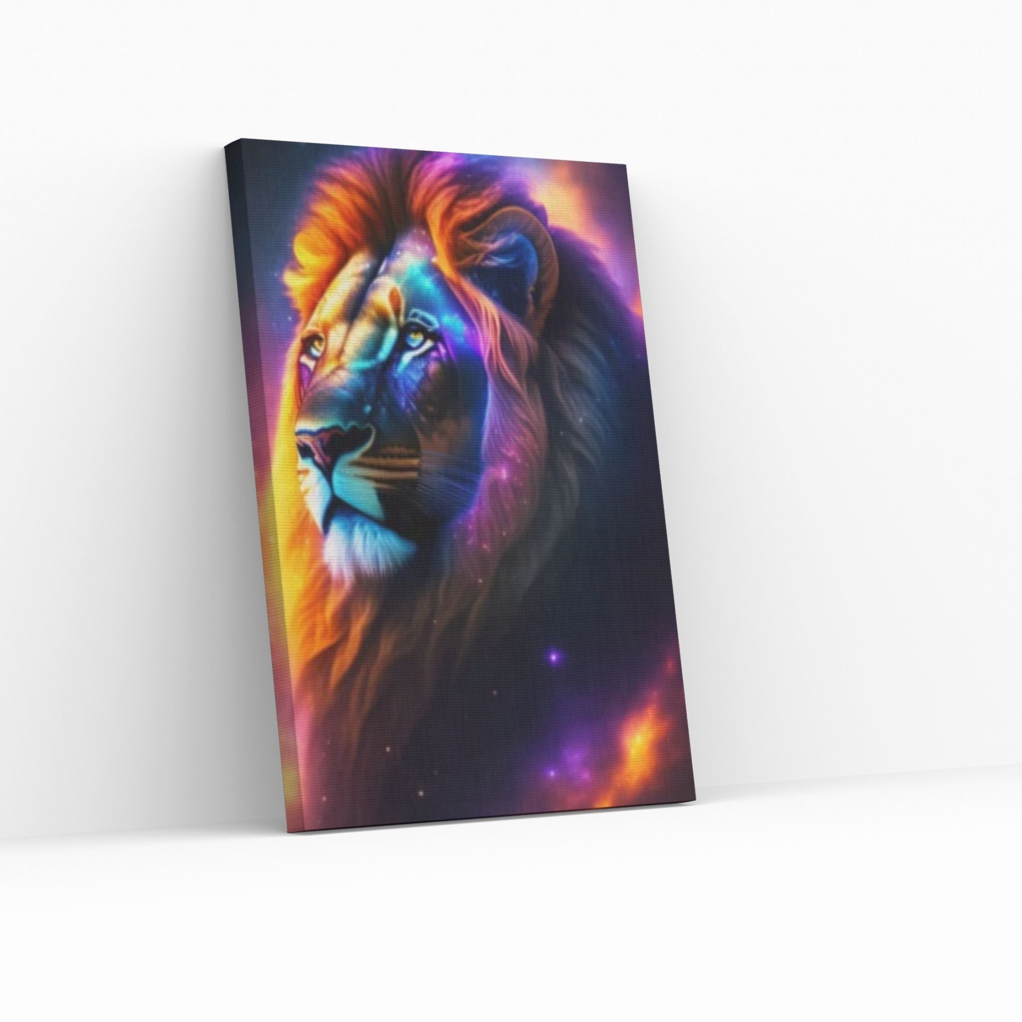 Animal Lion Canvas Wall Art, Creative Animal Modeling Wall Art - Y Canvas