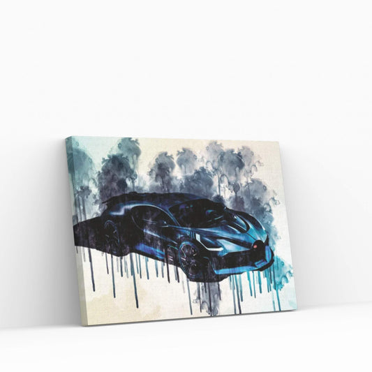 Bugatti Divo 2019 Luxury Racing Car Top View From The Front Canvas Wall Art - Y Canvas