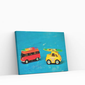 Cruising Mini Surfboards Canvas Wall Art - Y Canvas