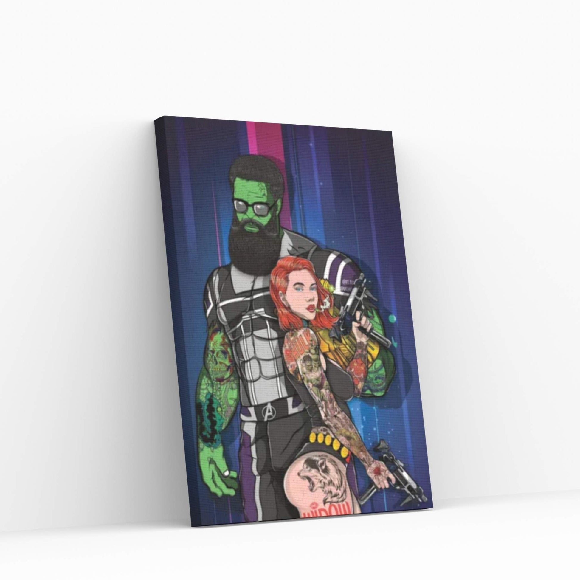 Hulk N Widow Canvas Wall Art - Y Canvas