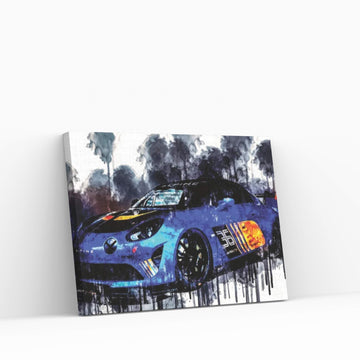 Car 2018 Alpine A110 GT4 Canvas Wall Art - Y Canvas