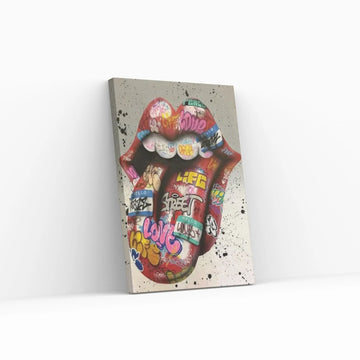 Street Graffiti Kissing Canvas Wall Art Print Painting Posters And Prints Abstract Picture Wall Art Banksy Wall Art - Y Canvas