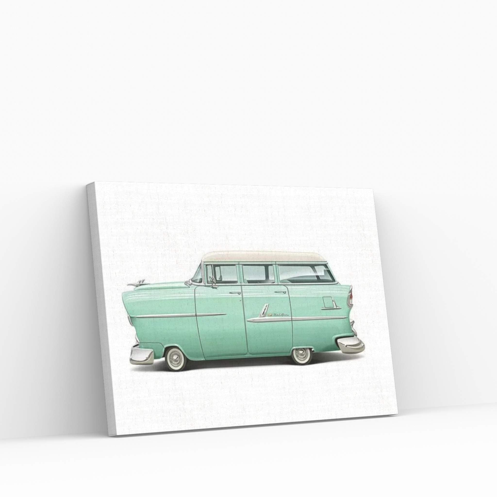 1955 Chevrolet Belair Wagon Canvas Wall Art - Y Canvas