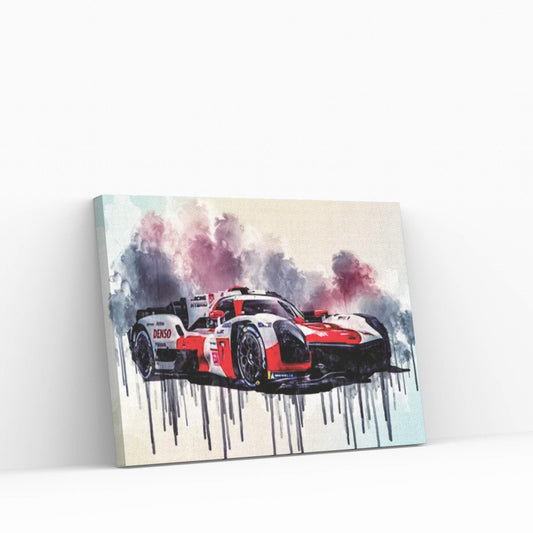 Toyota Gr010 Hybrid 2021 Le Mans Hypercar Lmh Race Cars Gazoo Racing Japanese Sports Cars Canvas Wall Art - Y Canvas