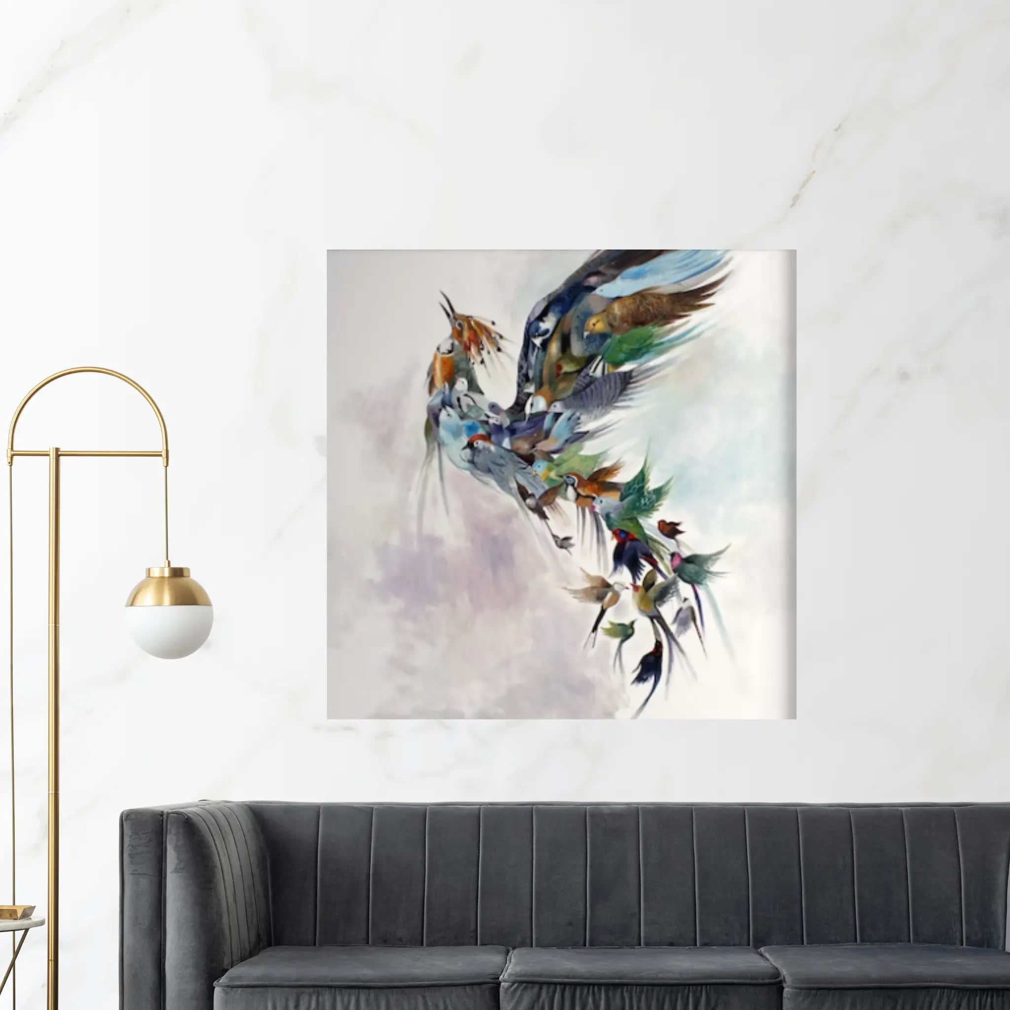 Phoenix Wall Art, Huge Canvas Wall Decor,Phoenix Rebirth Canvas - Y Canvas