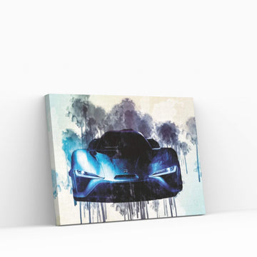 Nio Ep9 2019 Front View Exterior Hypercar Luxury Canvas Wall Art - Y Canvas