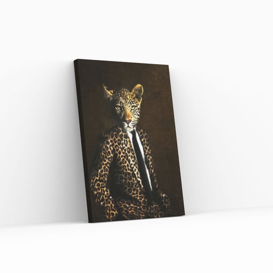 Abstract Animal Tiger Leopar Wall Art Poster, Creative Animal Modeling Wall Art - Y Canvas