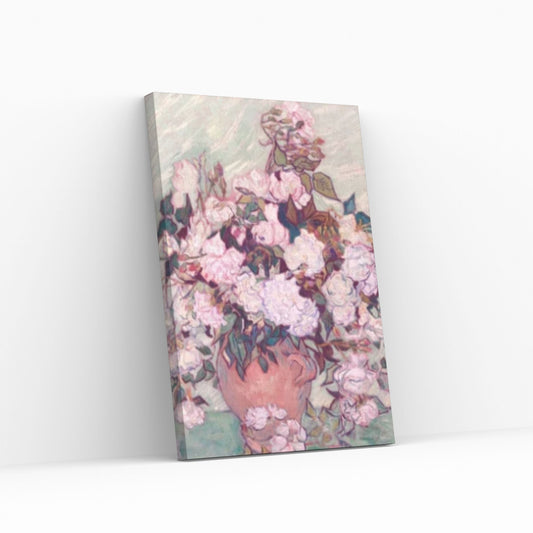 Vincent Van Gogh Canvas Wall Art Posters, Oleanders print,Roses in a vase Poster - Y Canvas