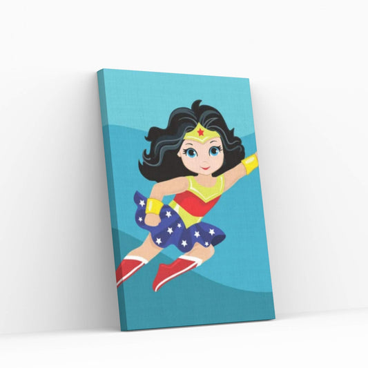 Wonder Women In Flight Canvas Wall Art - Y Canvas