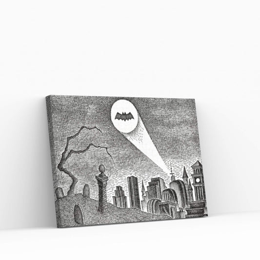 Bat-Signal Canvas Wall Art - Y Canvas