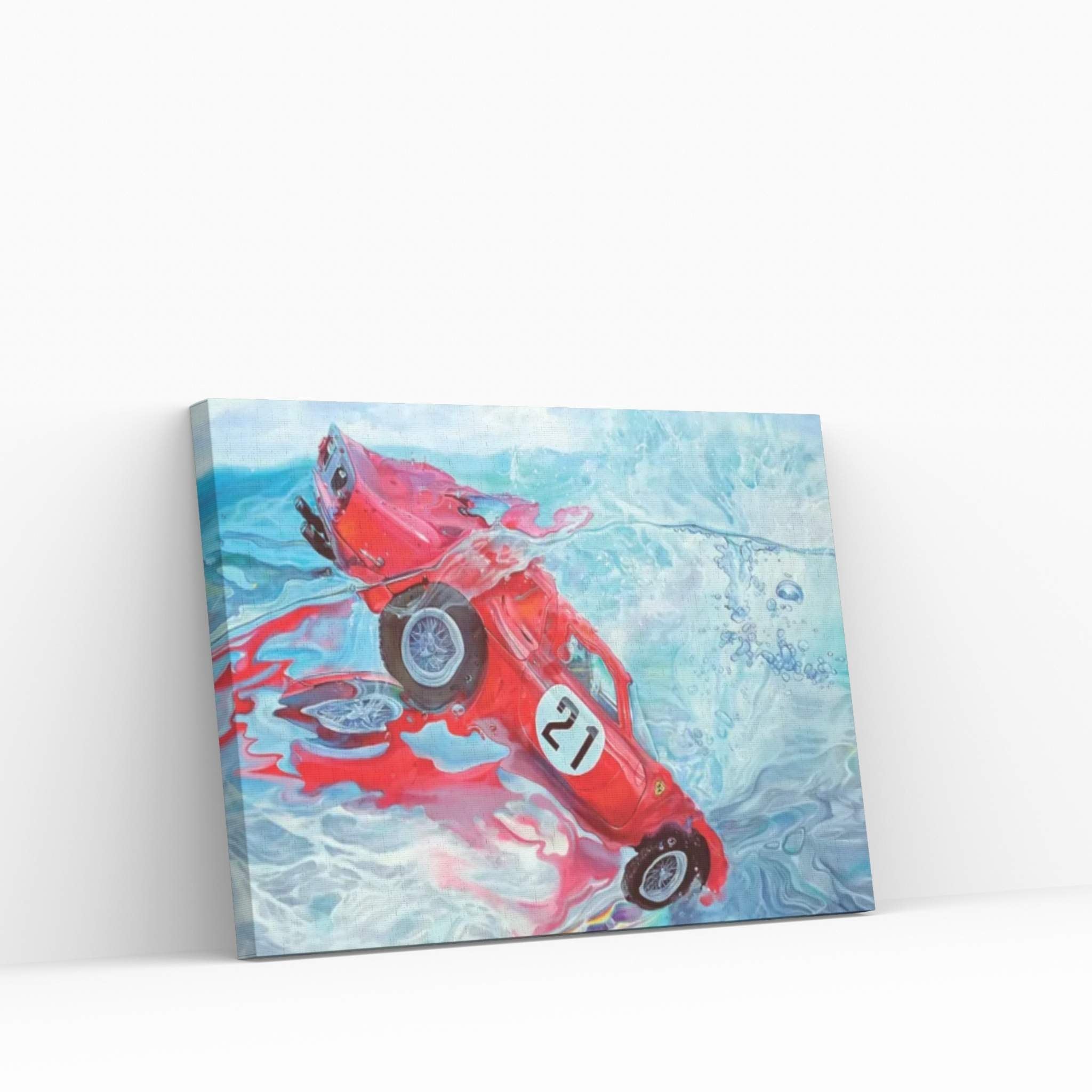 Ferrari No. 21 Canvas Wall Art - Y Canvas