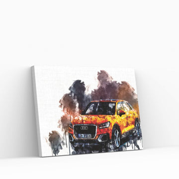 Car 2017 Audi Q2 TFSI Quattro Canvas Wall Art - Y Canvas