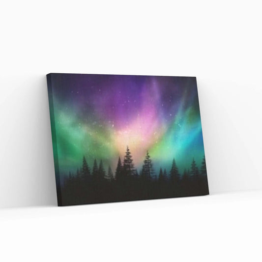 Landscape Starry Sky Canvas Poster Print, Night Sky Wall Art - Y Canvas