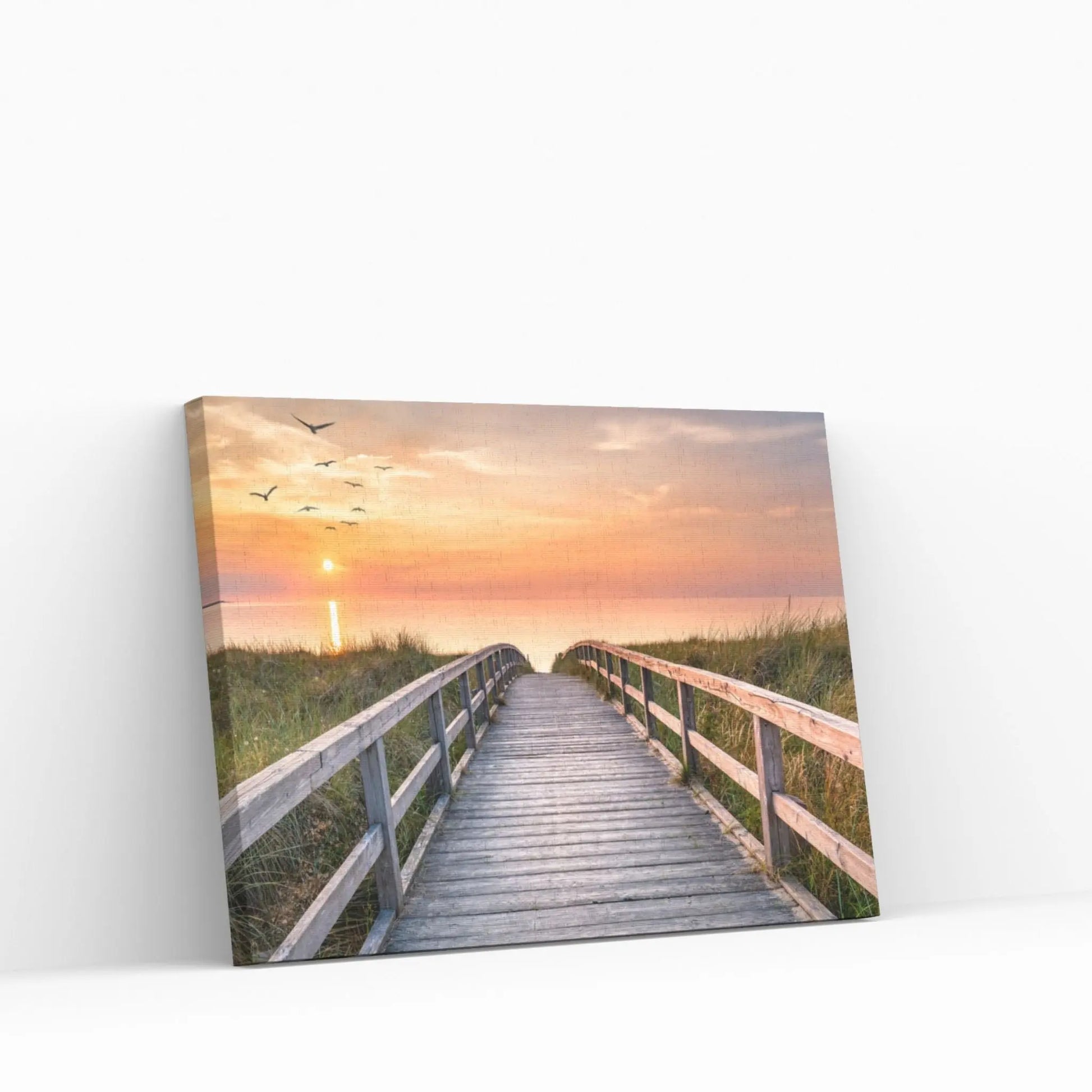 Sunset At The Dune Beach Canvas Wall Art - Y Canvas