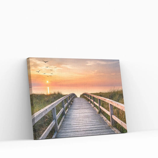 Sunset At The Dune Beach Canvas Wall Art - Y Canvas