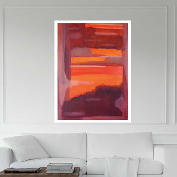 Mark Rothko Red Minimalist Canvas Wall Art