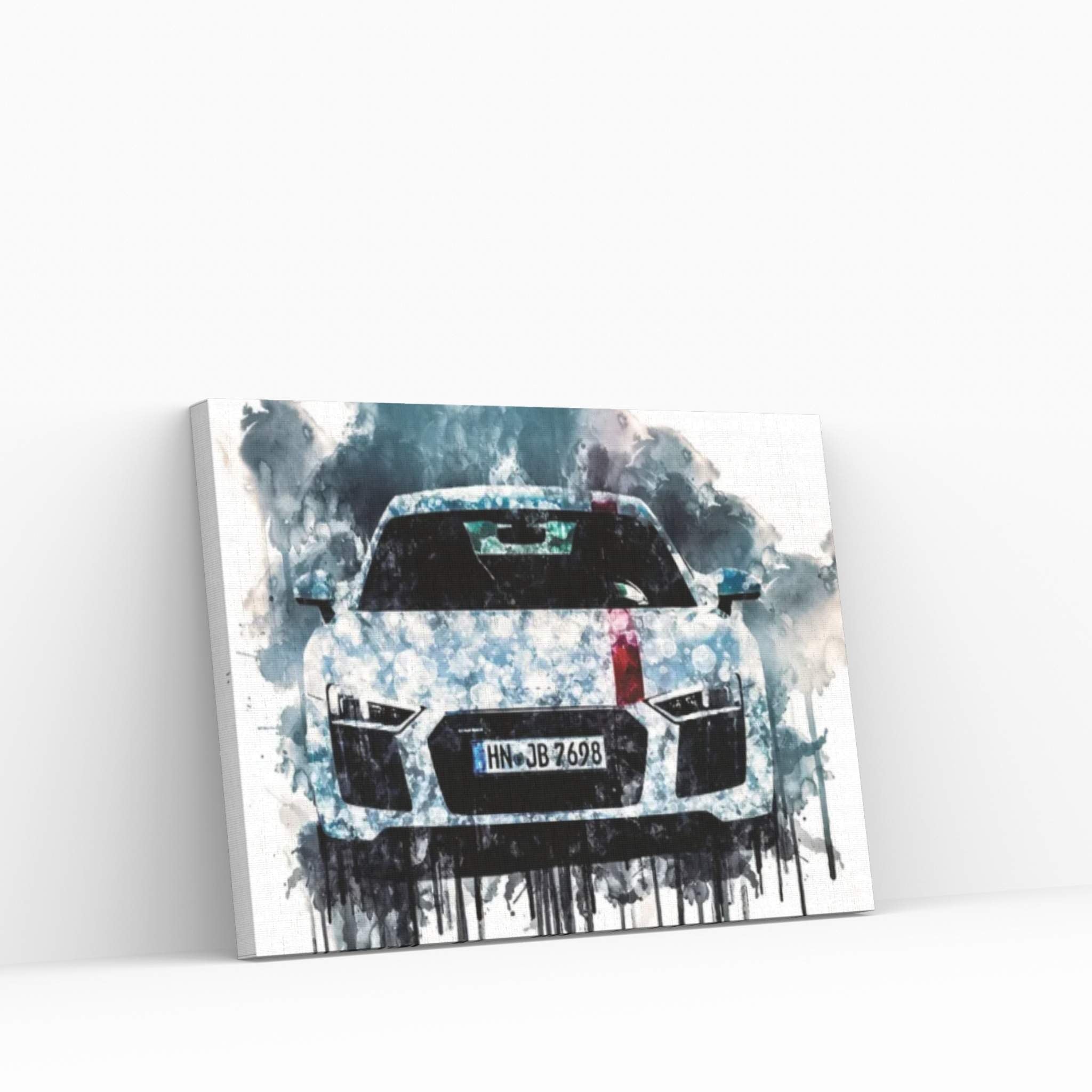 Car 2018 Audi R8 V10 RWS Canvas Wall Art - Y Canvas