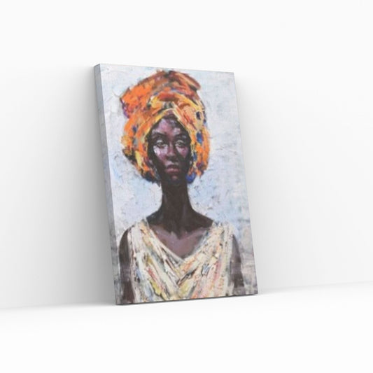 Black Woman Portrait, Afro Art, Colorful Wall Art, African Woman Makeup Wall Art - Y Canvas