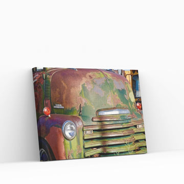 Green Rusted Grill Canvas Wall Art - Y Canvas