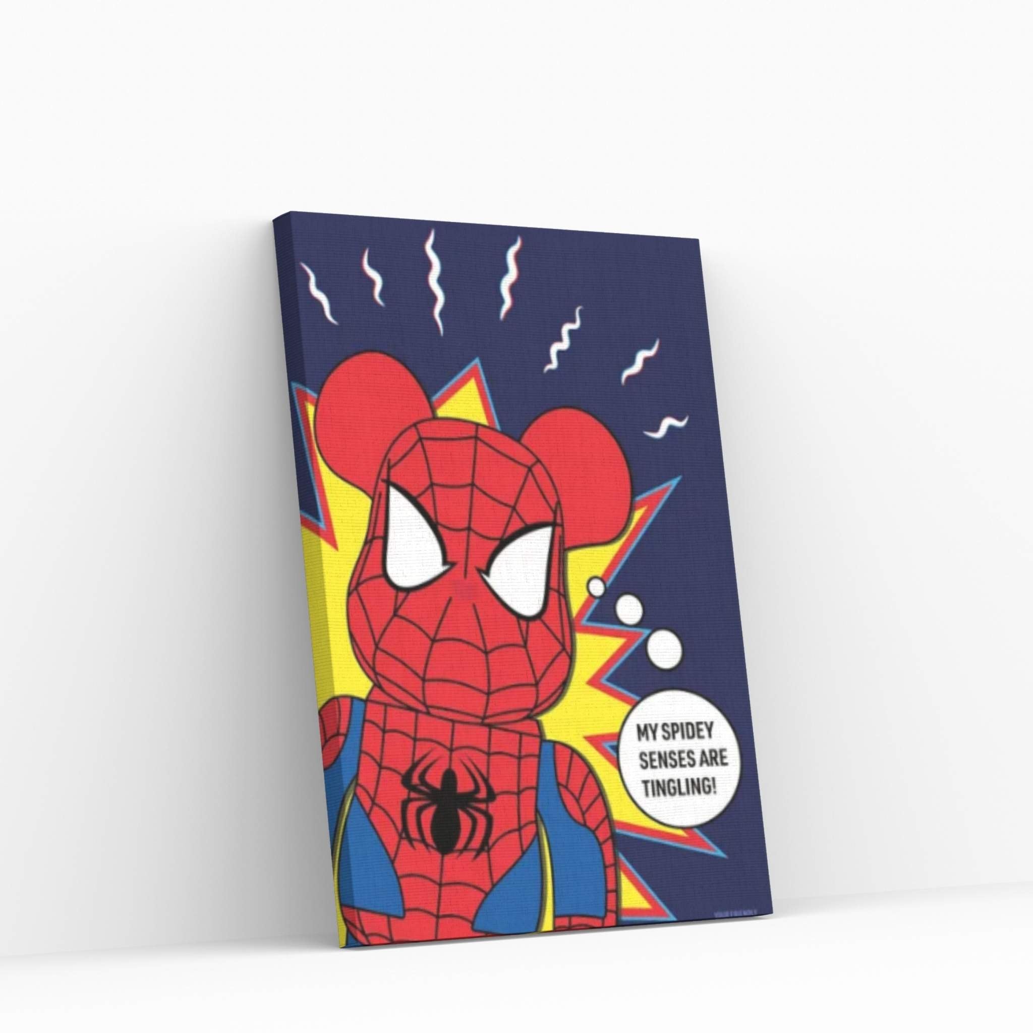 Spider-Man Bearbrick Canvas Wall Art - Y Canvas