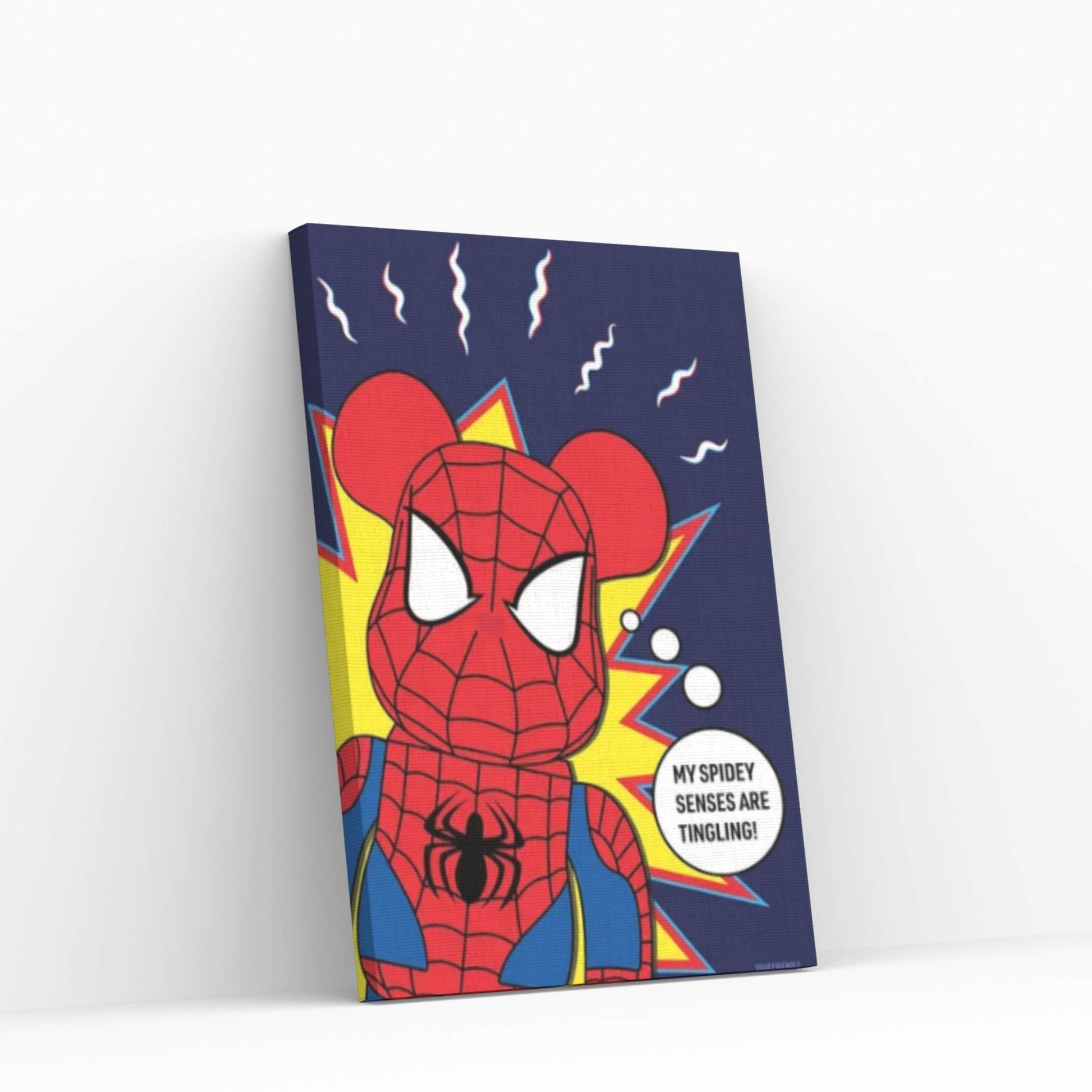 Spider-Man Bearbrick Canvas Wall Art - Y Canvas