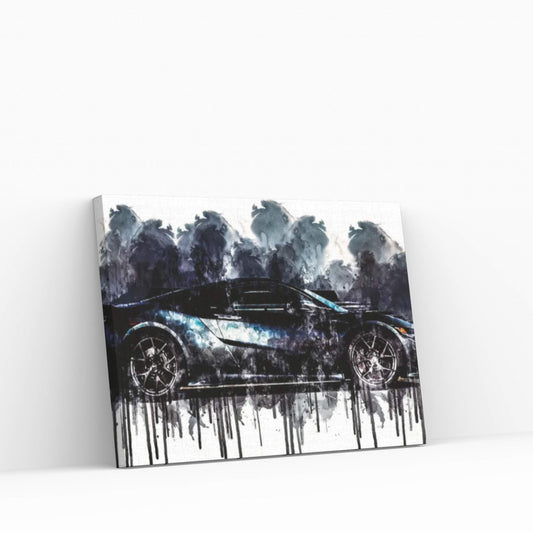 2017 Acura NSX Nord Gray Metallic Canvas Wall Art - Y Canvas