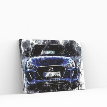 2017 Hyundai New Generation i30 Vehicle XCIX Canvas Wall Art - Y Canvas