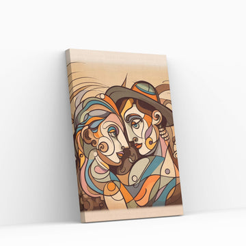 Love Couple Picasso Style Canvas Wall Art - Y Canvas