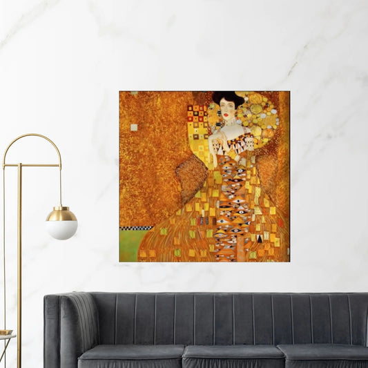 Gustav Klimt Poster,Adele canvas print, Klimt reproduction, Adele bloch bauer, Vintage Canvas Decor, Reproduce Canvas Art - Y Canvas