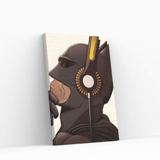 Bat Headphones Canvas Wall Art - Y Canvas