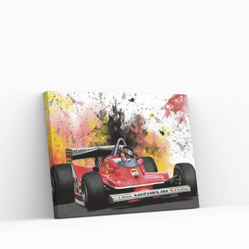 1979 Gilles Villeneuve Racing Car Canvas Wall Art - Y Canvas