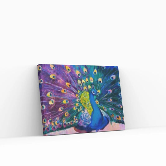 Painting Style Art Canvas Colorful Peacock Feather Animal Art Canvas Wall Art - Y Canvas