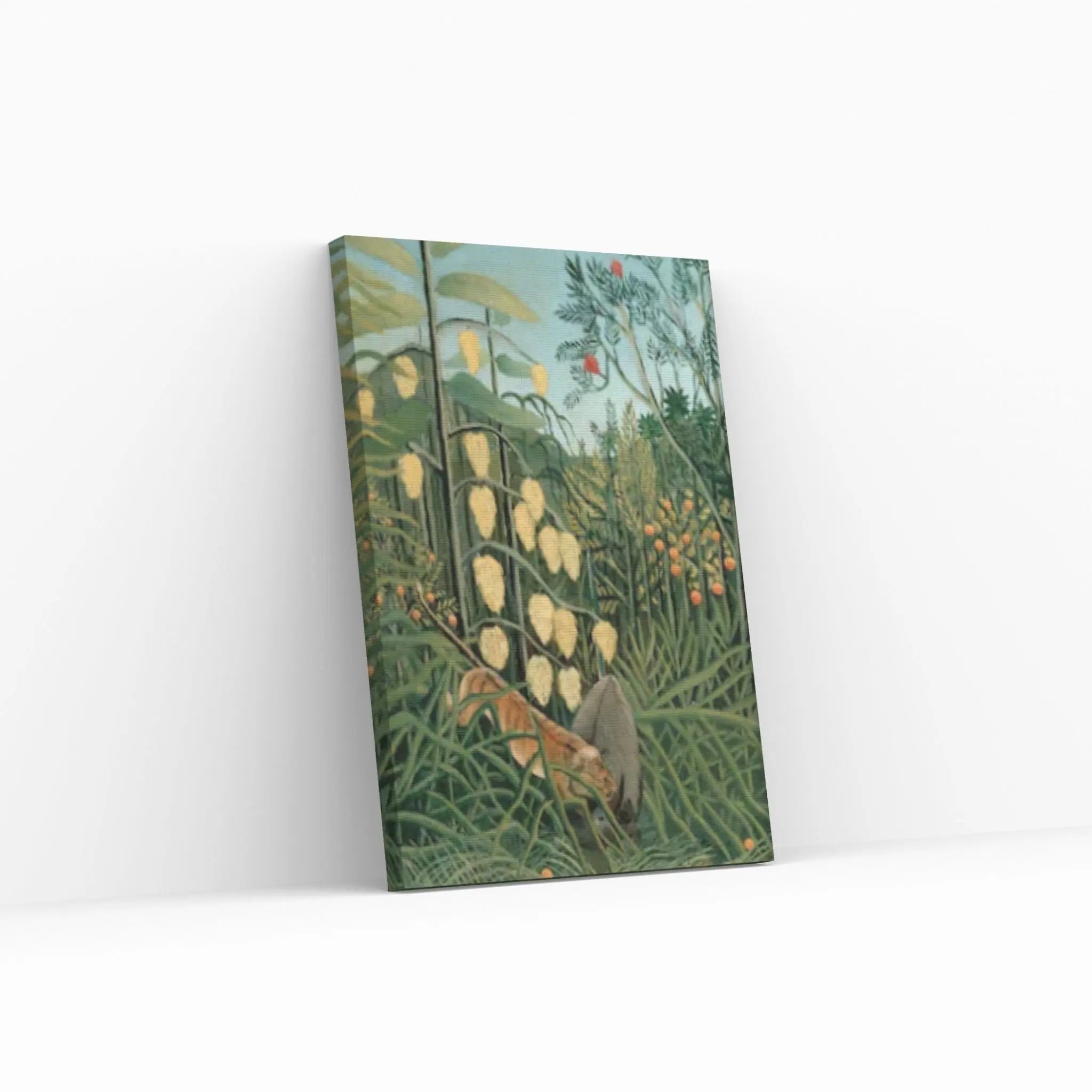 Henri Rousseau In a Tropical Forest Canvas Wall Art, Henri Rousseau print, Henri Rousseau poster Canvas - Y Canvas