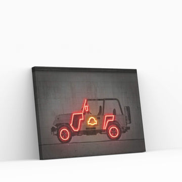 Jurassic Car II Canvas Wall Art - Y Canvas