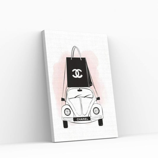 Chanel Car Canvas Wall Art - Y Canvas