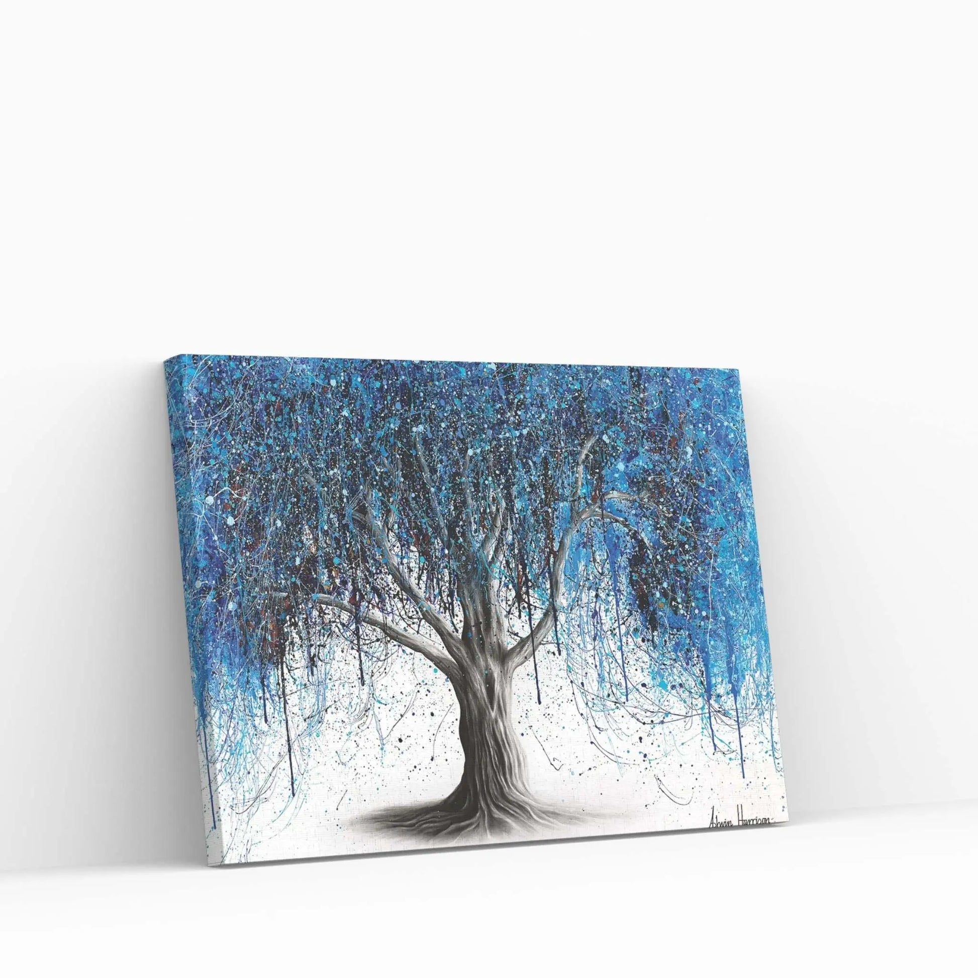 Blue Midnight Tree Canvas Wall Art - Y Canvas