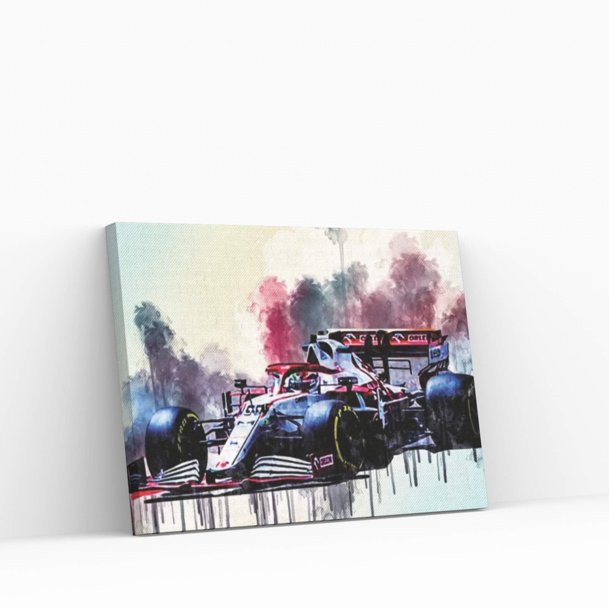 Antonio Giovinazzi Alfa Romeo Racing C41 On Track Canvas Wall Art - Y Canvas